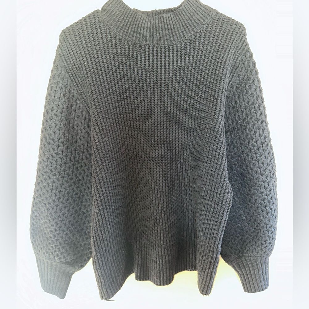 Sanctuary Cable Knit Mock Neck Sweater Size XL